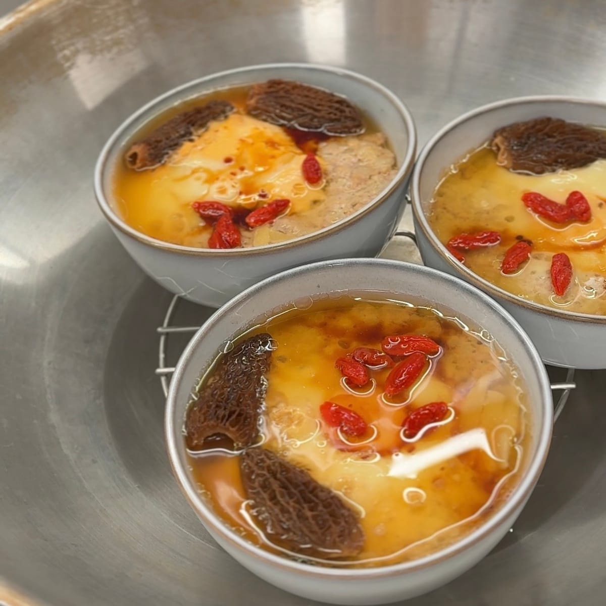 Steamed Morel Mushrooms Meat Soup